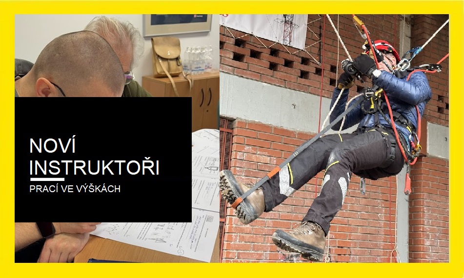 Noví instruktoři prací ve výškách a nad volnou hloubkou